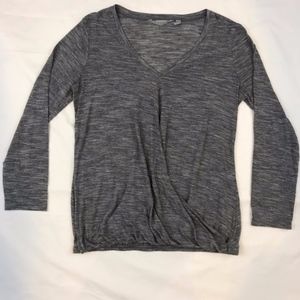 Athleta Gray Siro Twist Top Long Sleeve Size XS